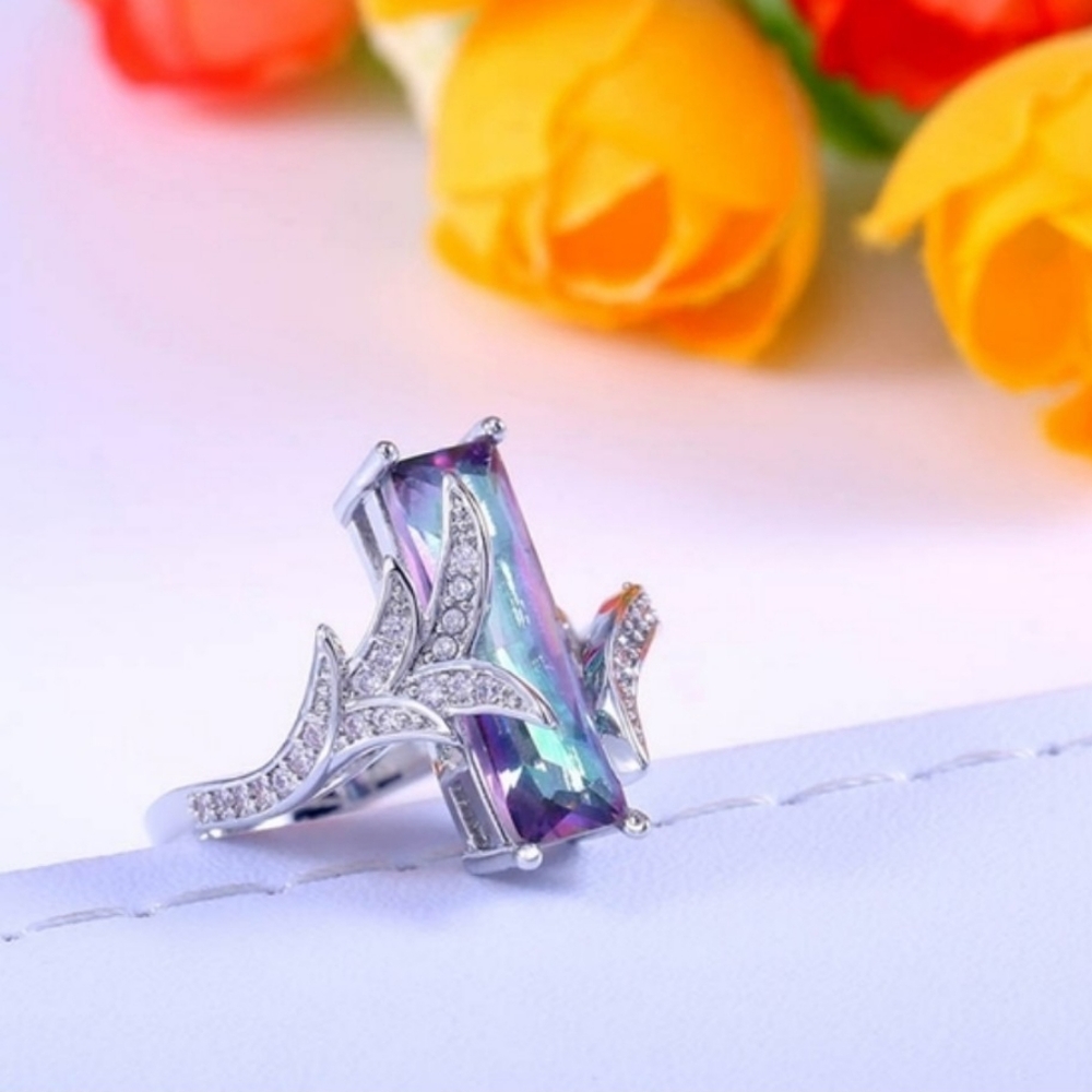 Women Luxury Crown Shaped Rings925 Sterling silver plate
